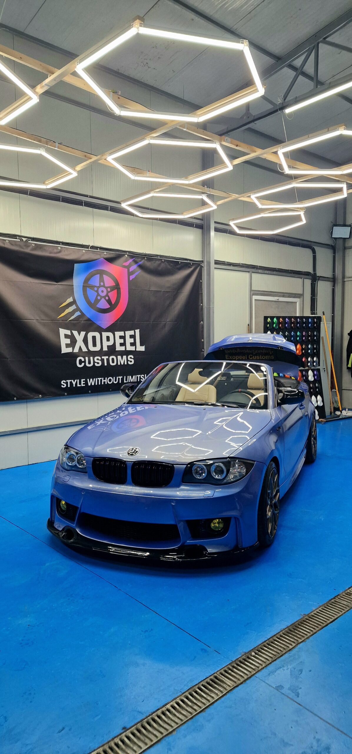 BMW 1 Series Cabrio E88 - PPF Lichid • Summer Sunshine Blue • Interference Gold