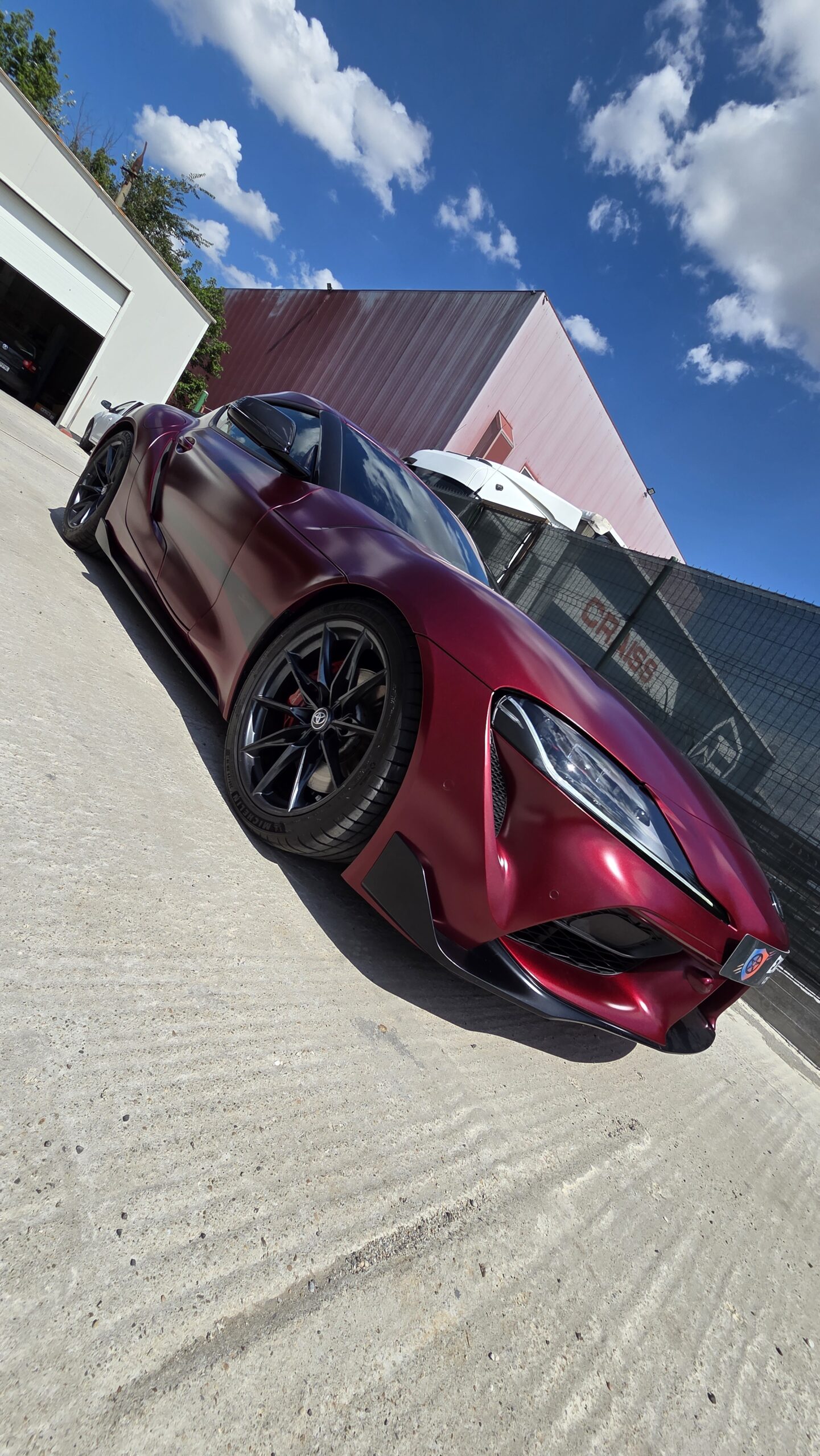 Toyota GR Supra • Burgundy - PPF Lichid • Burgundy Satin